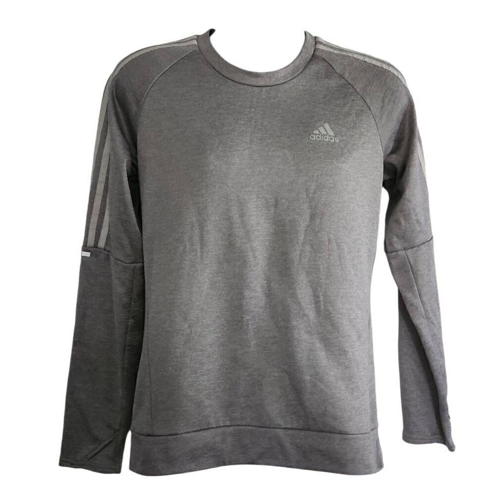 Adidas Men's Size Small Gray Running Aeroready Sweatshirt